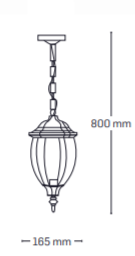 Lampa Gradina Corint Negru 1XE27 60W IP44-EL0033131