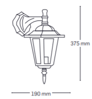Lampa Gradina Corona Negru 1XE27 60W-EL0035764