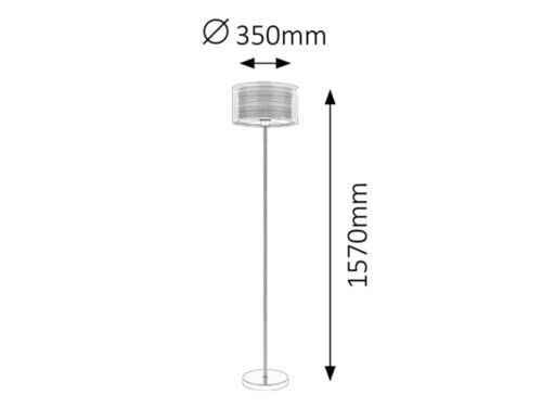 Lampadar Anastasia, crom, E27 1x 60W, Rabalux 2633