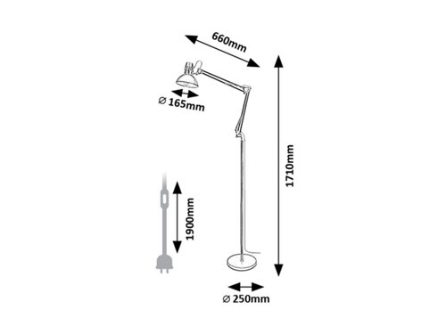 Lampadar Aristeo, bej, E27 1x 40W, Rabalux 2197