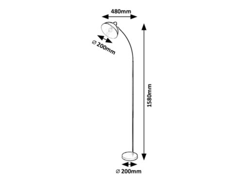 Lampadar Daron, alb mat, E27 1x 40W, Rabalux 5239