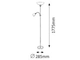 Lampadar Diana, crom, E27 G45 1x 60 + E14 1x 40W, Rabalux 4059