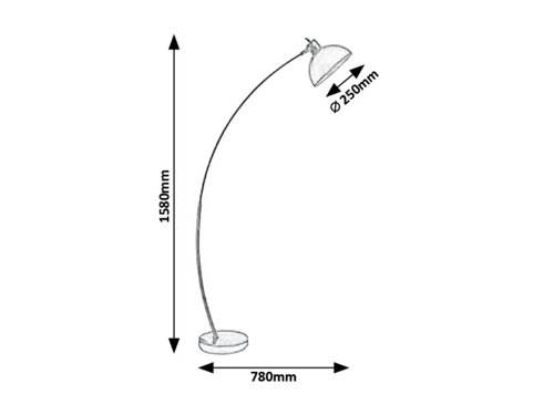 Lampadar Otto, negru mat, E27 1x 60W, Rabalux 5592