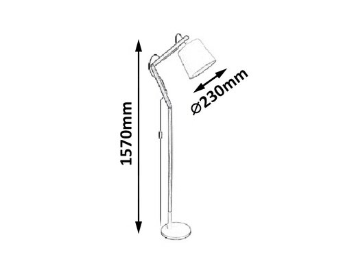 Lampadar Thomas, alb, E27 1x 60W, Rabalux 4192