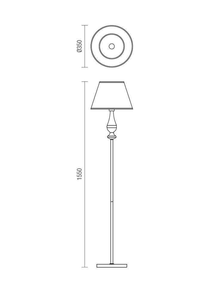 Lampadar FABIOLA, alama antica, 1XE27, Smarter 02-714