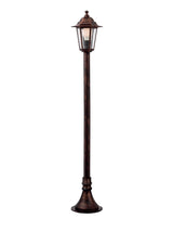 Stalp exterior LONDON, negru cu patina cupru, 1XE27, Smarter 6110C
