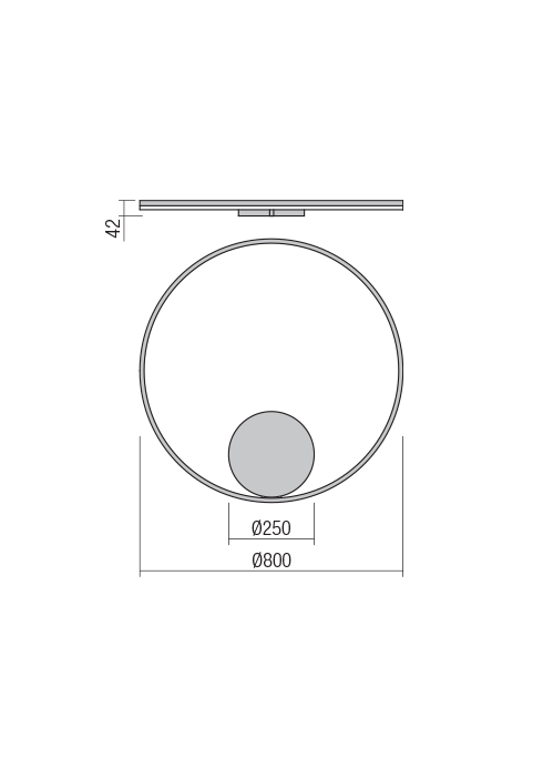 Aplica ORBIT, alb mat, LED 55W, 3000K, Redo 01-1708