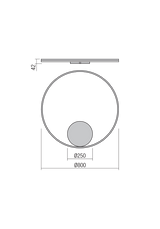 Aplica ORBIT, alb mat, LED 55W, 3000K, Redo 01-1708