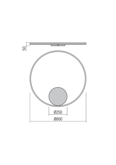 Aplica ORBIT, bronz, LED 55W, 4000K, Redo 01-1909