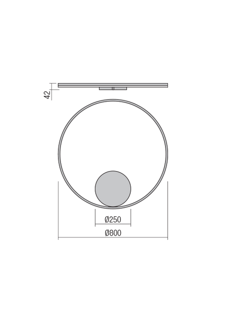 Aplica ORBIT, bronz, LED 55W, 4000K, Redo 01-1911