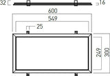 Panou luminos WDR3060NW MWH, Alb mat, 30W, 4000K, Arelux