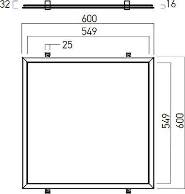 Panou luminos WDR6060NW MWH, Alb mat, 40W, 4000K, Arelux