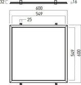 Panou luminos WDR6060NW MWH, Alb mat, 40W, 4000K, Arelux