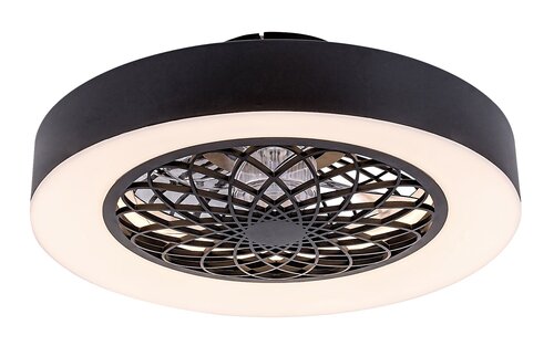 Plafoniera cu ventilator Adonias, negru, 1600lm, LED 35W, 3000-6000K, Rabalux 5419