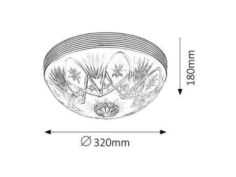 Plafoniera Annabella, bronz, E27 2x 60W, Rabalux 8638