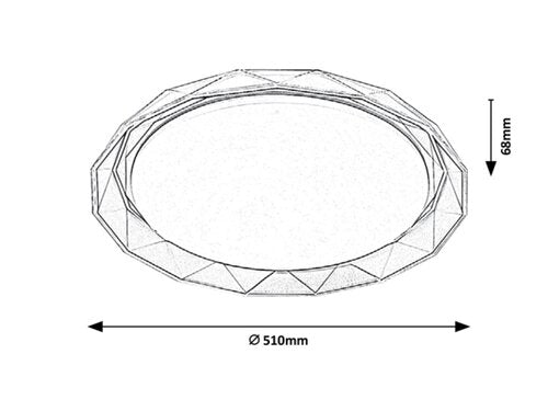 Plafoniera Arcadia, gri, 3360lm, LED 48W, 3000K, Rabalux 3482