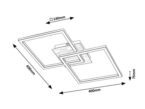 Plafoniera Ashton, negru mat, 1600lm, LED 24W, 3000K, Rabalux 6589