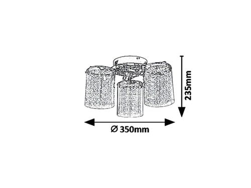 Plafoniera Astrella, crom, 1350lm, LED 18W, 4000K, Rabalux 5042