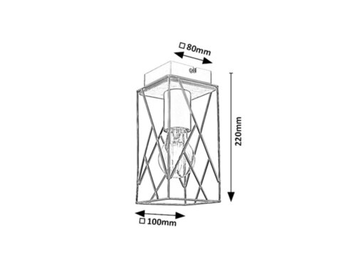 Plafoniera Boire, negru, E27 1x 40W, Rabalux 71021