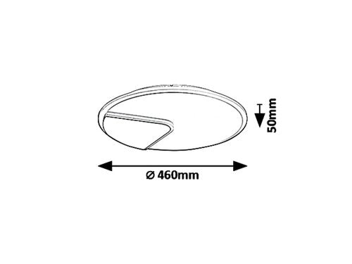 Plafoniera Boswell, alb, 2500lm, LED 40W, 4000K, Rabalux 6329