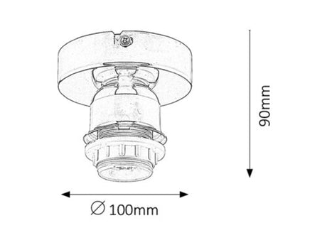 Plafoniera Bottom, crom, E27 1x 60W, Rabalux 1301