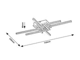 Plafoniera Casimir, negru mat, 1970lm, LED 35W, 4000K, Rabalux 5268