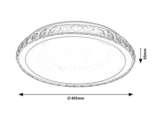 Plafoniera Cressida, crom, 1720lm, LED 24W, 4000K, Rabalux 2420