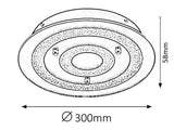 Plafoniera Dagmar, crom, 1260lm, LED 21W, 4000K, Rabalux 2482