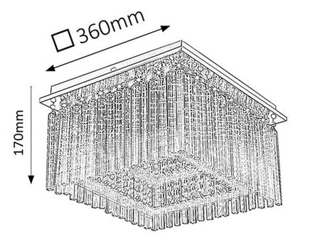 Plafoniera Danielle, crom, 1750lm, LED 21W, 4000K, Rabalux 2448