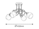 Plafoniera Dave, crom, E14 4x 40W, Rabalux 6083