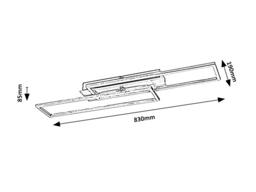 Plafoniera Demetrius, argintiu/ aluminiu slefuit, 2850lm, LED 40W, 4000K, Rabalux 71012