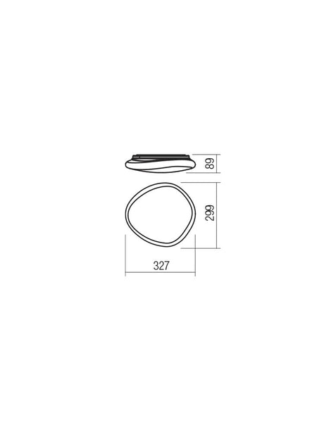 Plafoniera DREAMER, alb, LED 18W, 4000K, 1200 lm, Smarter 05-906