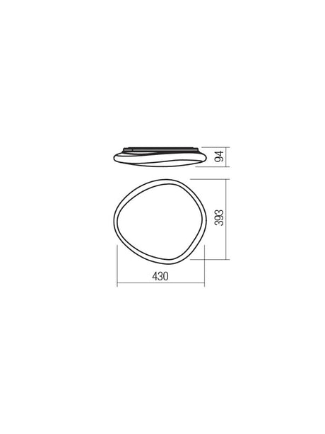 Plafoniera DREAMER, alb, LED 36W, 4000K, 2500 lm, Smarter 05-907