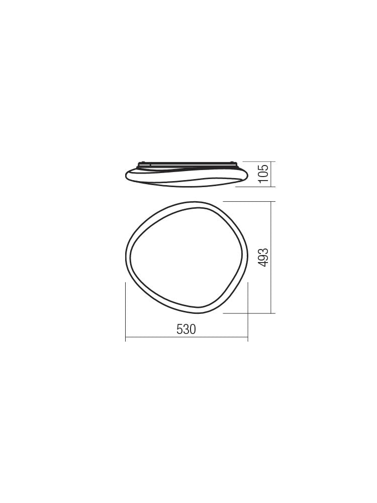 Plafoniera DREAMER, alb, LED 48W, 4000K, 3250 lm, Smarter 05-908