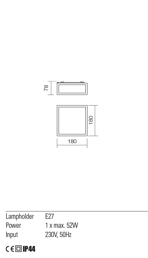 Plafoniera EGO, crom, E27, 1 x  52W, Redo 01-704