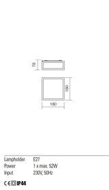 Plafoniera EGO, crom, E27, 1 x  52W, Redo 01-704