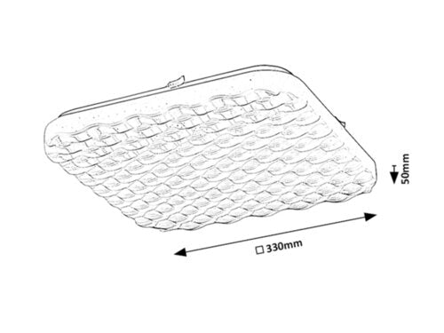 Plafoniera Eldrick, alb, 1800lm, LED 24W, 4000K, Rabalux 3086