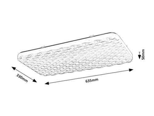 Plafoniera Eldrick, alb, 2800lm, LED 36W, 4000K, Rabalux 3087