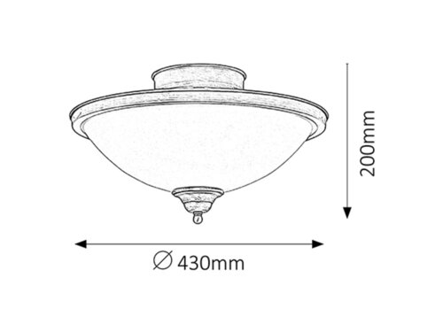 Plafoniera Elisett, bronz, E14 2x 40W, Rabalux 2759