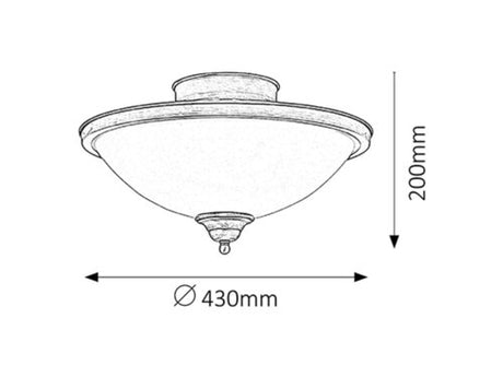 Plafoniera Elisett, bronz, E14 2x 40W, Rabalux 2759