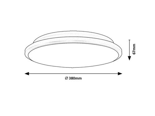 Plafoniera Engon, argintiu, 1620lm, LED 24W, 4000K, Rabalux 71129