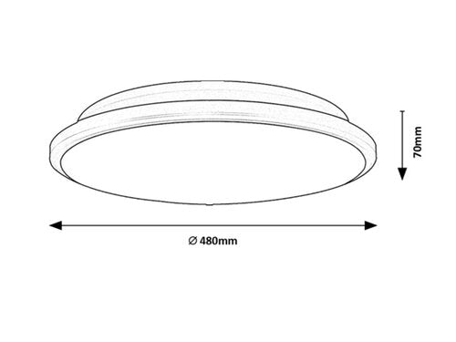 Plafoniera Engon, argintiu, 3300lm, LED 45W, 4000K, Rabalux 71131