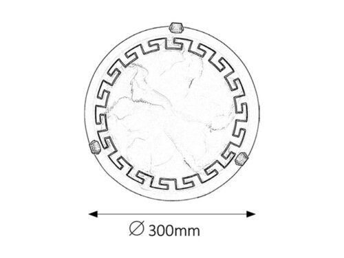 Plafoniera Etrusco, geam alabastru alb, E27 1x 60W, Rabalux 7648