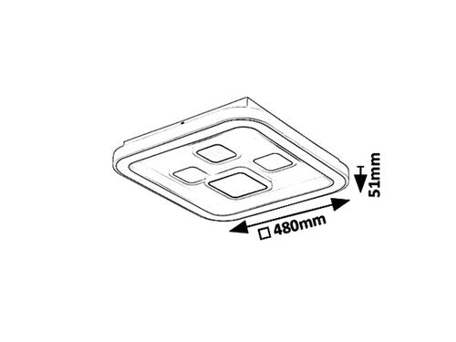 Plafoniera Hollis, alb, 2400lm, LED 40W, 3000-6000K, Rabalux 6475