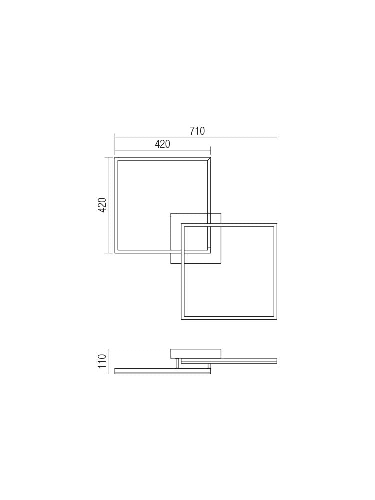 Plafoniera KLEE, auriu mat, LED 57W, 3000K, 5301 lm, Smarter 01-1643