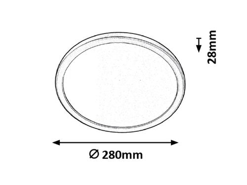 Plafoniera Lambert, argintiu, 1500lm, LED 15W, 4000K, Rabalux 3358