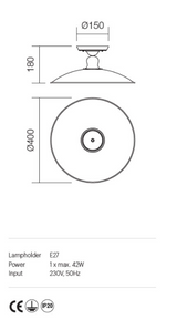 Plafoniera LENA, 1xE27, INCANTI  02-757