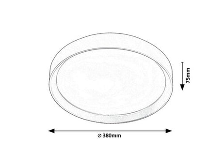 Plafoniera Liatris, gri, 1110lm, LED 25W, 3000K, Rabalux 71121