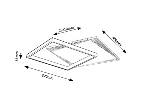 Plafoniera Malcolm, negru, 2150lm, LED 35W, 4000K, Rabalux 5366