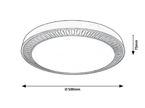 Plafoniera Matea, maro, 3200lm, LED 40W, 3000-6000K, Rabalux 3000